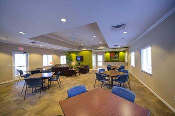 Community clubhouse with tv