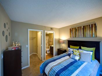 Comfortable bedroom with accessible closet