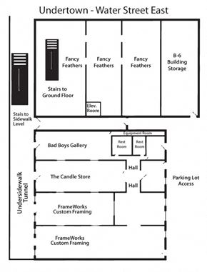 Port Townsend apartment for rent - A diagram of the Undertown - Water Street East layout.