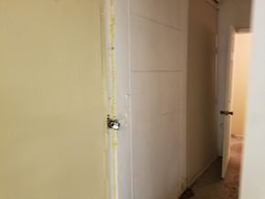 Phoenix house for rent - the door to the bathroom is taped off with yellow tape