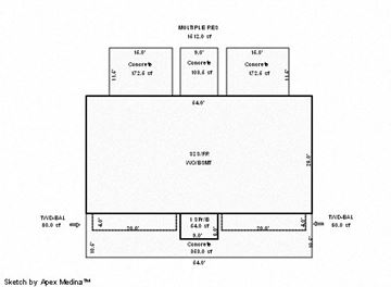 Spring Lake apartment for rent - a schematic diagram of a floor plan for a classroom