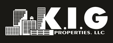 Hawthorne apartment for rent - A logo for K.I.G. Properties, LLC features a stylized city skyline.