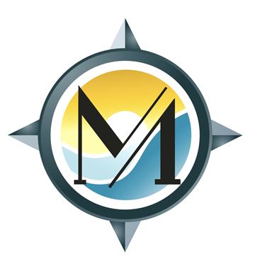 San Pedro apartment for rent - a logo with a compass and a sun in the background