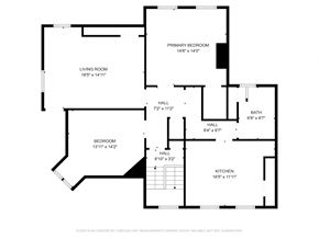 Dravosburg apartment for rent - A black and white floor plan of a house with labeled rooms and dimensions.