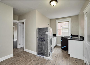 St. Louis apartment for rent - an empty living room with a plastic wrap on the floor