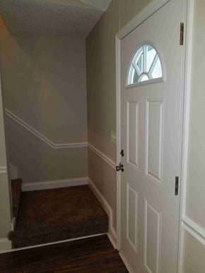 North Charleston house for rent - A white door with a window in the middle of it.