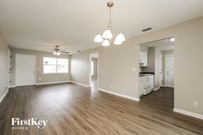 Cape Coral house for rent - the living room and kitchen of an empty house