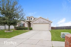 Anna house for rent - a white brick house with a white garage door