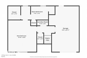 Lithonia house for rent - a floor plan of a house with two bedrooms and a garage