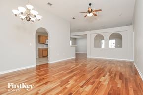 Gibsonton house for rent - the living room and dining room are open to the kitchen