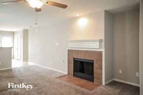 Houston house for rent - the living room of a new home with a fireplace
