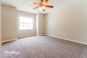 Brandon house for rent - the master bedroom is spacious and has a ceiling fan
