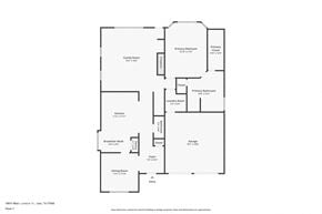 Katy house for rent - this floor plan is an approximation of our 1 bedroom floor plan