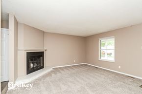 Florissant house for rent - A room with a fireplace and a window.