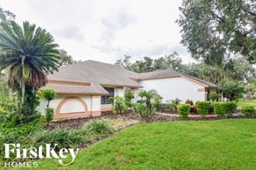 Plant City house for rent - a house with a lawn and a palm tree
