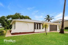 Cape Coral house for rent - a home with a palm tree in the front yard