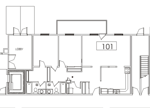 Floor plan for 2 beds, 2 baths, 1120 sqft
