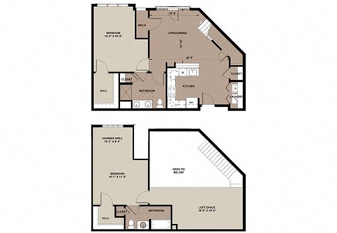 Floor plan for 2 beds, 2 baths, 1474 sqft