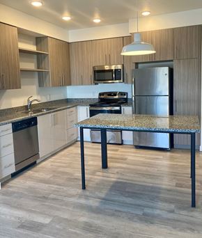 South Salt Lake apartment for rent - Kitchen view with open island table