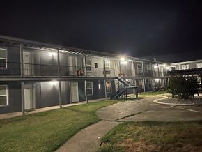 Killeen apartment for rent - the apartment building is lit up at night
