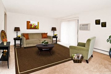Foxboro apartment for rent - a living room with a couch and a chair