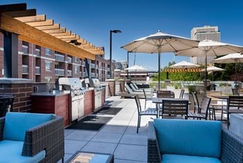 Spacious outdoor patio area
