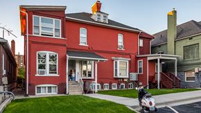 Salt Lake City apartment for rent - Red exterior of First Avenue Homes
