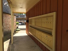 Beaumont apartment for rent - a view of the side of a building with a row of lockers