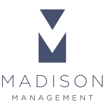 N. Attleboro apartment for rent - A logo with a blue letter M and the words "MADISON MANAGEMENT" below it.