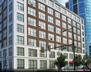 Philadelphia apartment for rent - a large building with a traffic light in front of it