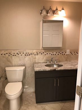 Philadelphia apartment for rent - a small bathroom with a toilet and a sink