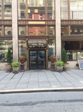 Philadelphia apartment for rent - the front door of a building with potted plants