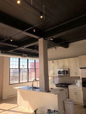 Philadelphia apartment for rent - a kitchen with a sink and a counter top