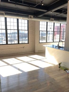 Philadelphia apartment for rent - an empty room with a sink and windows in it