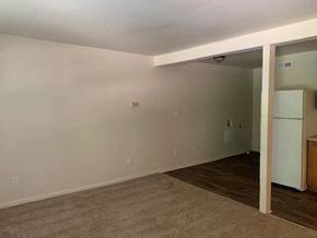 Raleigh apartment for rent - A room with a carpeted floor and a white door.