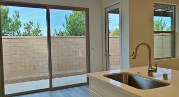 Irvine house for rent - A kitchen with a sink and a window.