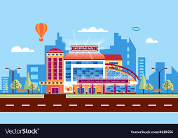 Springfield apartment for rent - an illustration of a city in a flat style