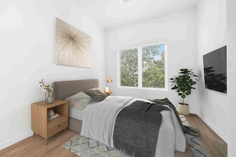 Floor plan for 2 beds, 1 bath, 803 sqft