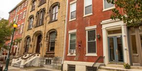 Philadelphia apartment for rent - a couple of buildings on a city street