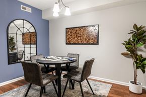 Fairfield apartment for rent - a dining room with a table and chairs
