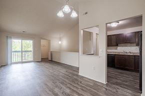 Novi apartment for rent - A spacious room with wooden flooring and a large window.