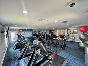 St. Petersburg townhouse for rent - the gym is equipped with plenty of exercise bikes and weights