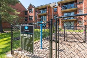 Olney apartment for rent - a dog park in front of an apartment building