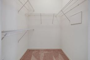 Slidell apartment for rent - our spacious closets are equipped with shelves and hooks for hanging clothes