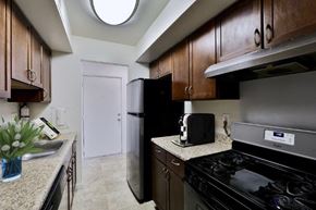 Glen Burnie townhouse for rent - a kitchen with a stove and refrigerator and a sink