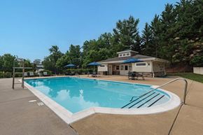 Glen Burnie townhouse for rent - a swimming pool with a fence around it