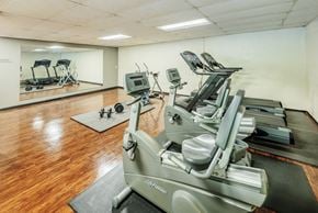 Greensboro apartment for rent - the gym is equipped with cardio equipment and weights