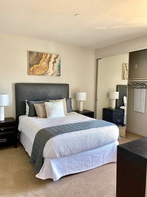 National City apartment for rent - a bedroom with a bed and a mirror