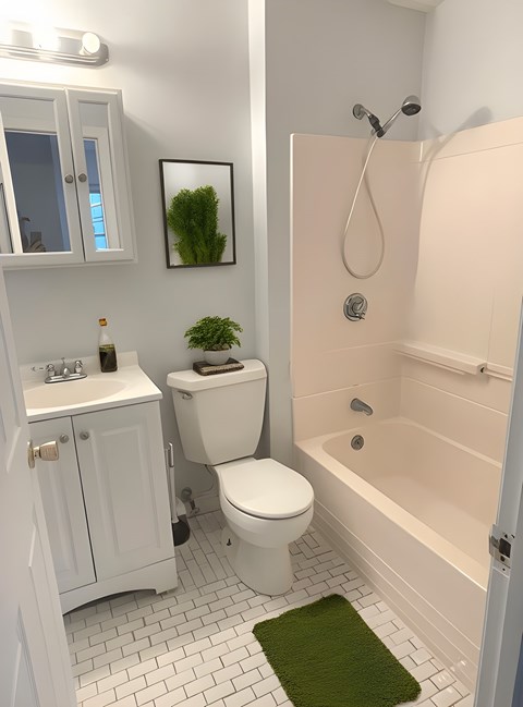 Floor plan for 4 beds, 1 bath, 1218 sqft