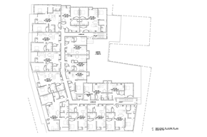Elizabeth apartment for rent - floor plan of the first floor of the office building